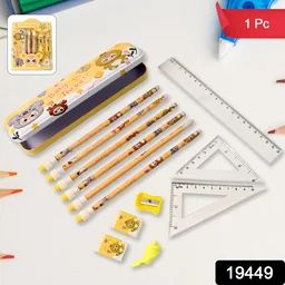 Kids Stationery Kit – 14-Piece Cartoon School Supplies Set