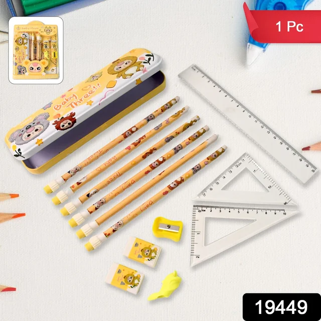 Kids Stationery Kit – 14-Piece Cartoon School Supplies Set