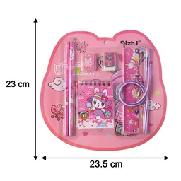 Kids Stationery Set – 7-in-1 Cute Pink Gift Pack for Girls