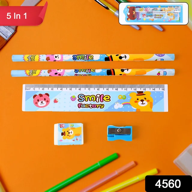 Kids Stationery Set – Wooden 5-Piece School Kit | Writezo