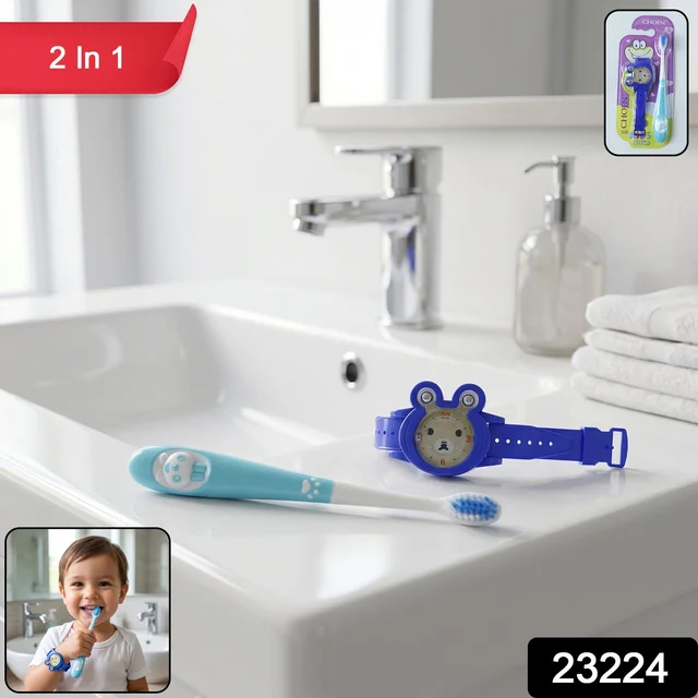 Kids Toothbrush with Cartoon Watch Toy – Fun & Effective Oral Care