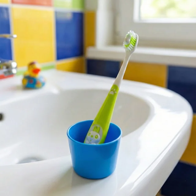 Kids Toothbrush with Fun Panda Design & Sunglasses Toy Set