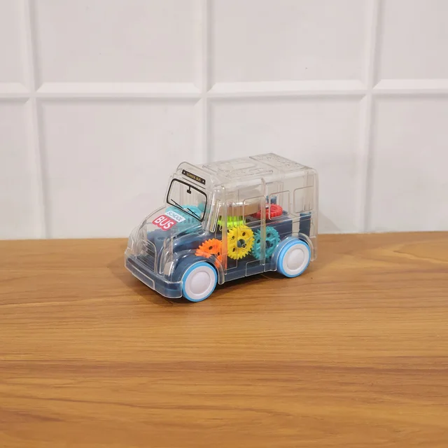 Kids Transparent Musical Light-Up School Bus – Engaging Playtime Toy