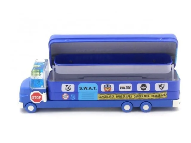 Kids Truck Pencil Case – Multi-Level Metal Double Decker | Indo Glow