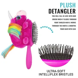 Kids Unicorn Hair Brush – Soft Detangling Plush for Gentle Grooming