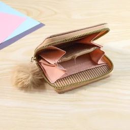 Kids Wallet with Soft Fur Zip Puller – Compact & Stylish Purse