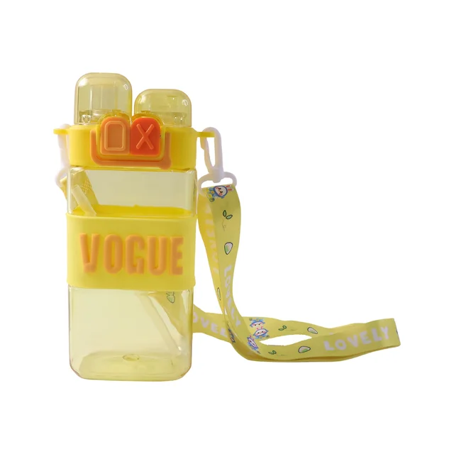 Kids Water Bottle – Leakproof Straw & Portable Carry Strap