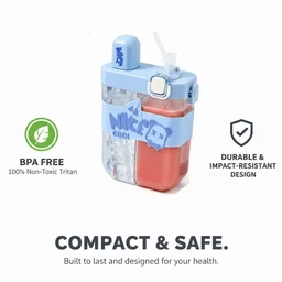 Kids Water Bottle with Dual Compartments – Straw & Strap | Own Hydrate