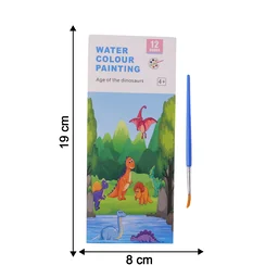 Kids Watercolour Painting Book – Dinosaur Theme & Brushes for Creativity