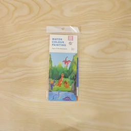 Kids Watercolour Painting Book – Dinosaur Theme & Brushes for Creativity