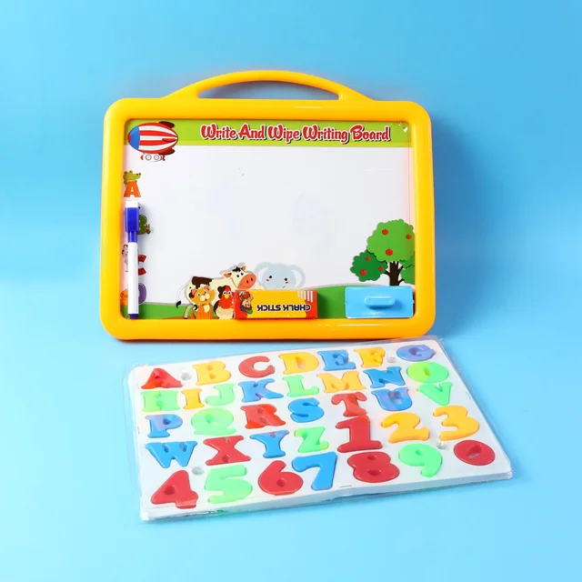 Kids Writing Board Set – Double-Sided Whiteboard & Blackboard