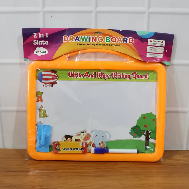 Kids Writing Board Set – Double-Sided Whiteboard & Blackboard