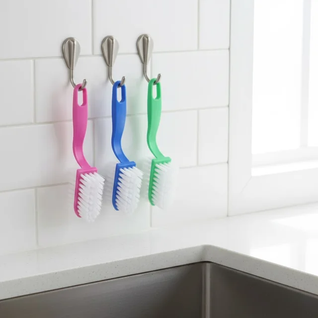 Kitchen Cleaning Brush Set – 3-Pc Multi-Purpose | Velvet Wipe