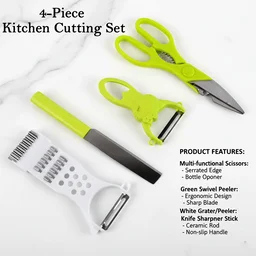 Kitchen Cutting Set – 4-Piece Stainless Steel Multi-Tool Kit