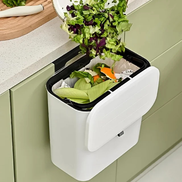 Kitchen Dustbin with Lid – Compact 25x22 cm for Small Spaces