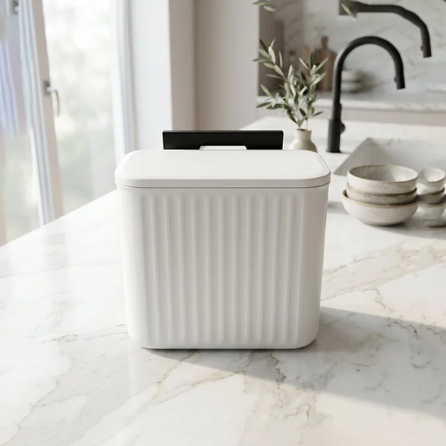 Kitchen Dustbin with Lid – Compact 25x22 cm for Small Spaces