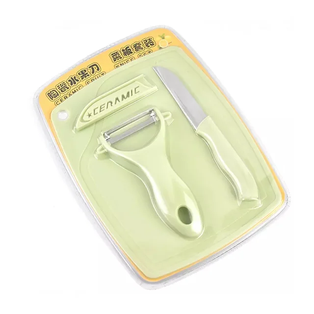 Kitchen Knife Set – 3-Pc Peeler & Stainless Steel Knives | CookAura