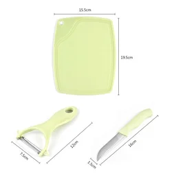 Kitchen Knife Set – 3-Pc Peeler & Stainless Steel Knives | CookAura