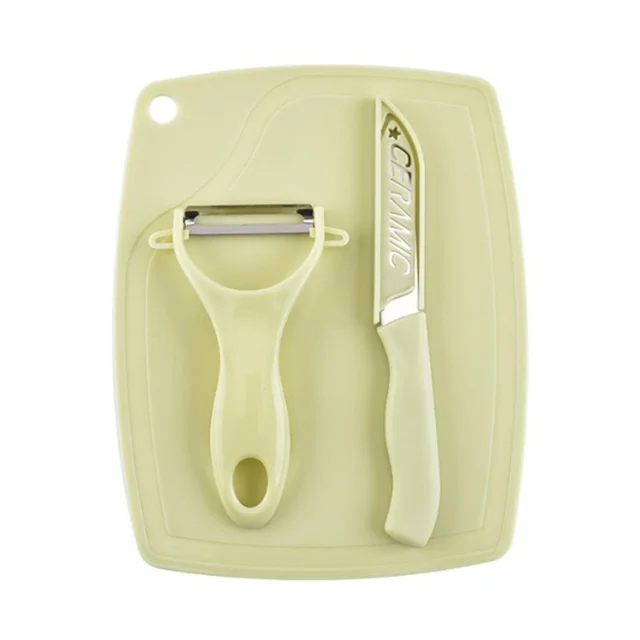 Kitchen Knife Set – 3-Pc Peeler & Stainless Steel Knives | CookAura