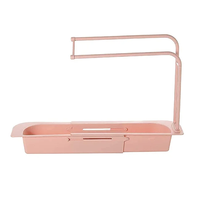 Kitchen Sink Organizer Rack with Towel Holder & Drain Tray