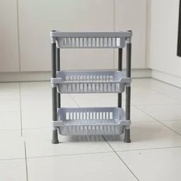 Kitchen Storage Basket Rack – 3-Layer Ventilated Organizer