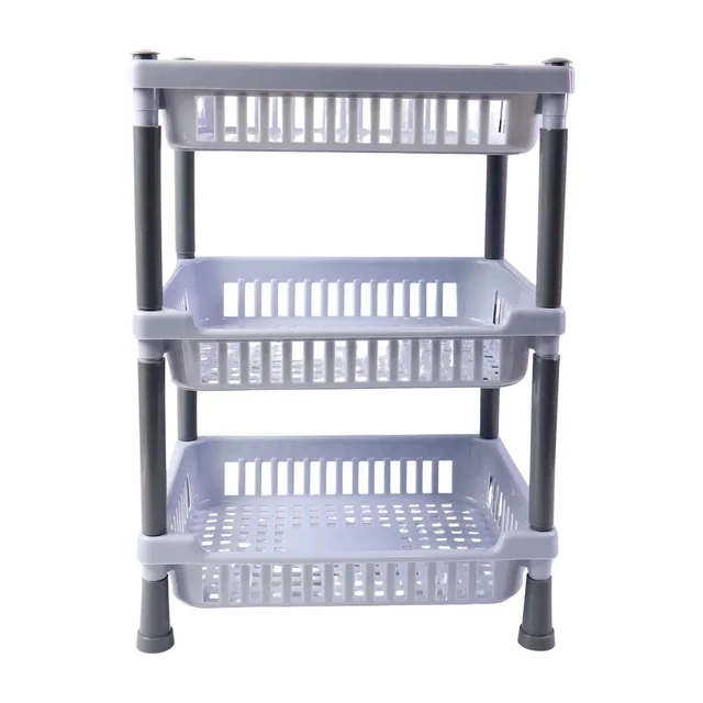 Kitchen Storage Basket Rack – 3-Layer Ventilated Organizer