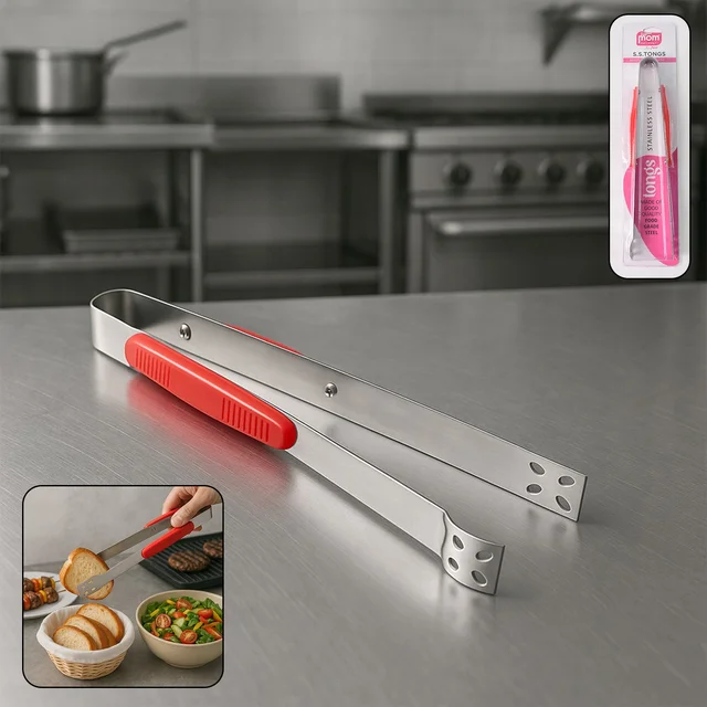 Kitchen Tongs – Premium Stainless Steel & Ergonomic Grip