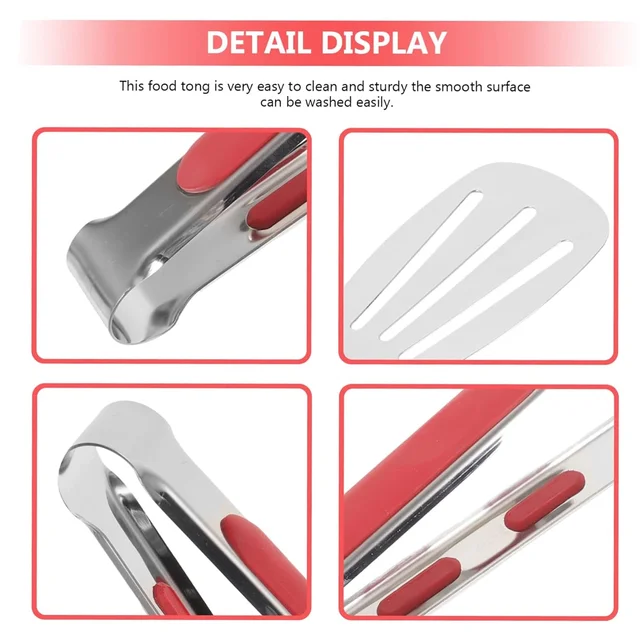 Kitchen Tongs Stainless Steel Multi Purpose Anti Slip Grip