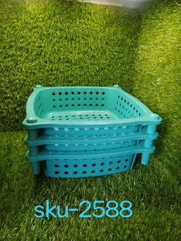 Kitchen Trolley Basket – 3 Layer Square Storage Rack | CookAura