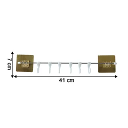 Kitchen Utility Hook Rack – Wall Mounted Adhesive Organizer