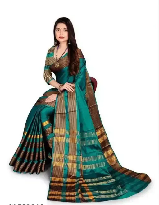 chanderi cotton saree Mo - Free Size
