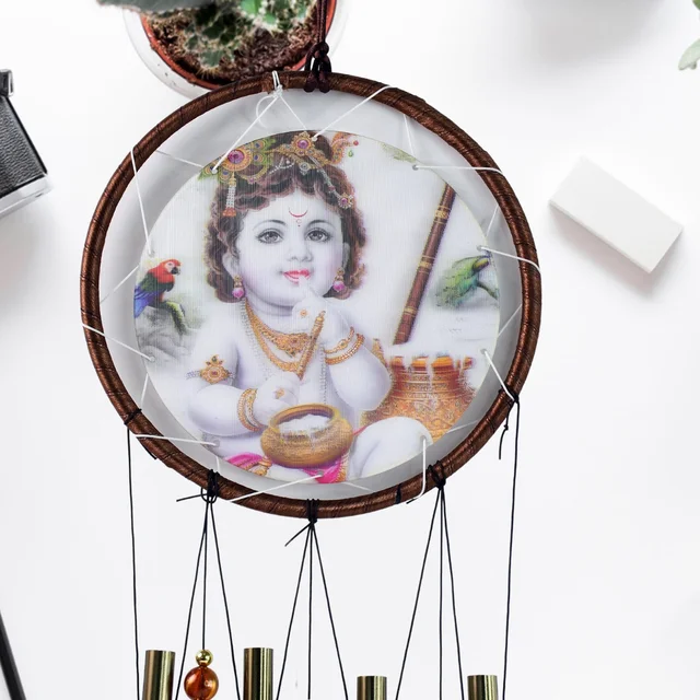 Krishna Dream Catcher Wind Chime – Spiritual Melody Decor