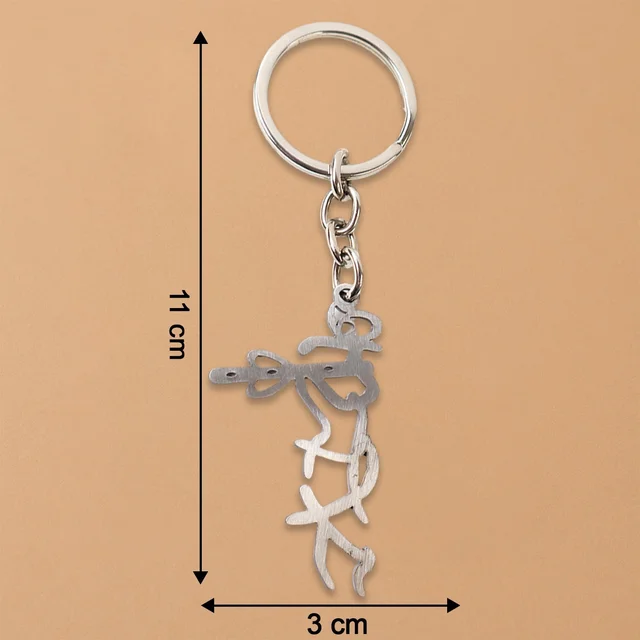 Krishna Flute Keychain – Durable Stainless Steel Spiritual Accessory