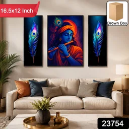 Krishna Wall Art – Vibrant MDF Painting for Spiritual Décor