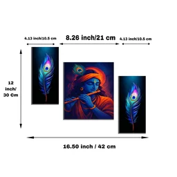 Krishna Wall Art – Vibrant MDF Painting for Spiritual Décor