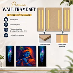 Krishna Wall Art – Vibrant MDF Painting for Spiritual Décor