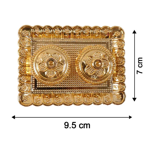 Kumkum Holder – Elegant Golden Floral Pooja Accessories