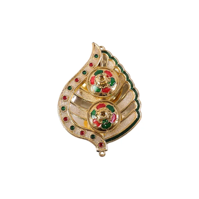 Kumkum Holder – Elegant Mango Shape with Twin Compartments for Puja