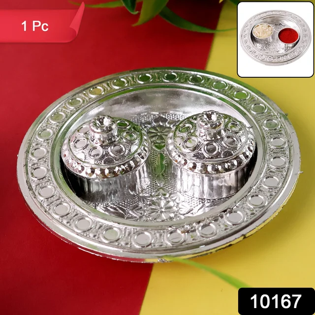 Kumkum Thali Holder – Small Round Puja Plate | Styleva