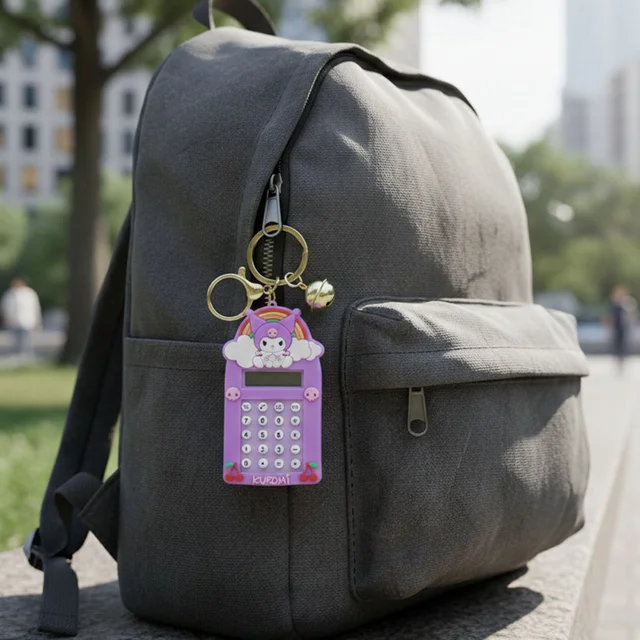 Kuromi Calculator Keychain – Compact Pocket-Sized Digital Calculator