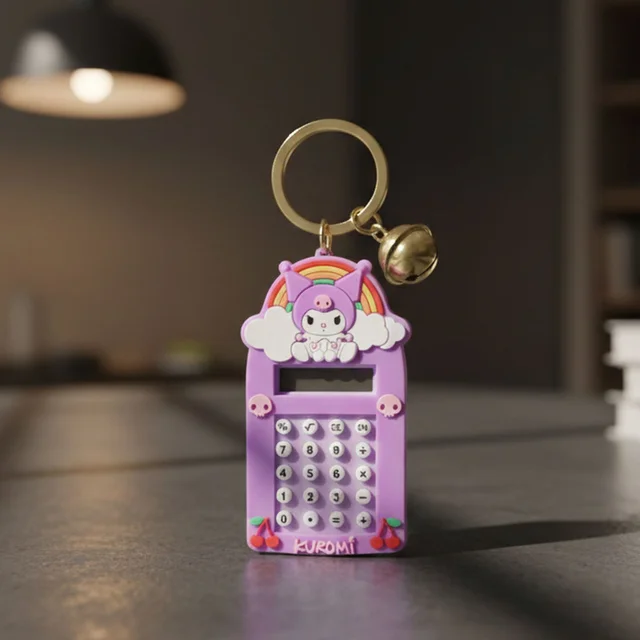 Kuromi Calculator Keychain – Compact Pocket-Sized Digital Calculator