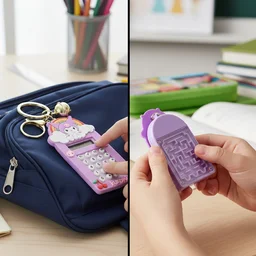 Kuromi Calculator Keychain – Compact Pocket-Sized Digital Calculator