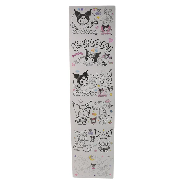 Kuromi-Themed Kids Coloring Book Set – 6 Sheets & 6 Markers