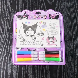 Kuromi-Themed Kids Coloring Book Set – 6 Sheets & 6 Markers