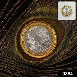 Lakshmi Ganesh Dual-Tone Religious Coin – Auspicious Symbol of Prosperity