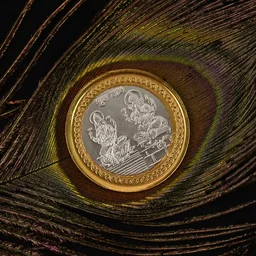 Lakshmi Ganesh Dual-Tone Religious Coin – Auspicious Symbol of Prosperity