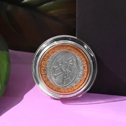 Lakshmi Ganesh Dual-Tone Religious Coin – Auspicious Symbol of Prosperity