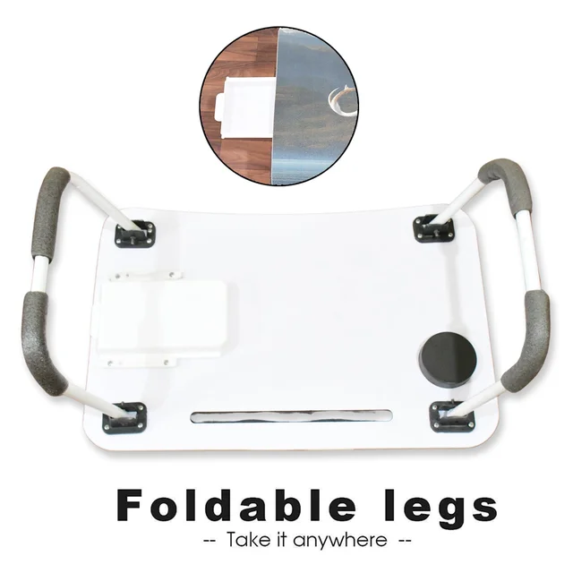 Laptop Desk – Foldable Study Table with Cupholder & Drawer | Desk Crew
