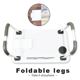 Laptop Desk – Foldable Study Table with Cupholder & Drawer | Desk Crew