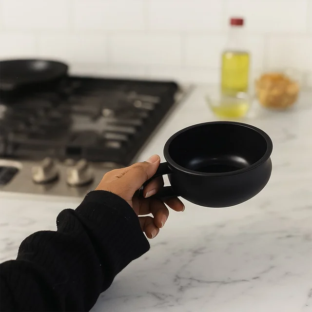 Large Capacity Deep Handle Bowl – Ergonomic Grip for Hot & Cold Meals